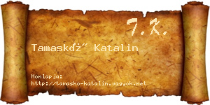 Tamaskó Katalin névjegykártya
