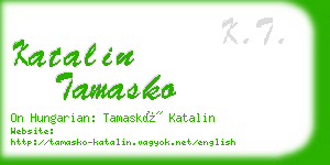 katalin tamasko business card